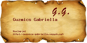 Guzmics Gabriella névjegykártya